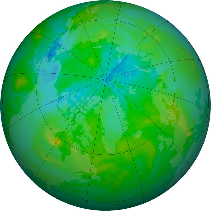 Arctic ozone map for 11 August 2001